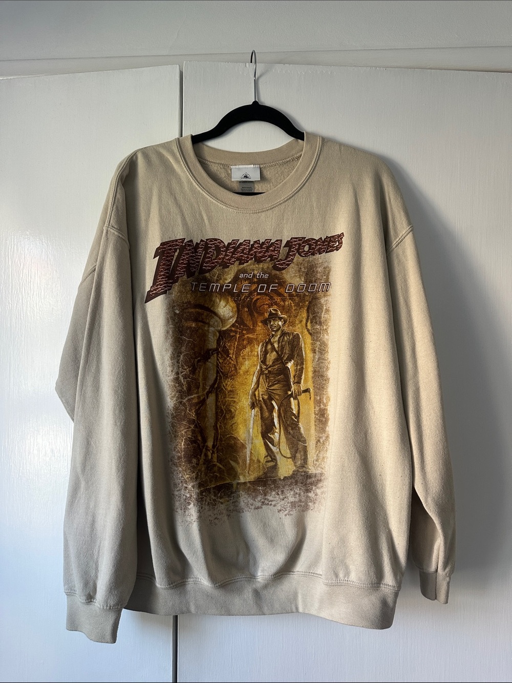Indiana Jones Temple of Doom Graphic Sweatshirt - Creamy Beige